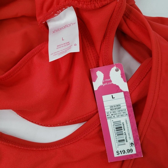 Xhilaration Red Bikini Swim Top Jrs 11/13 Wmns 8/10 Tie Front Open Back - Picture 8 of 10